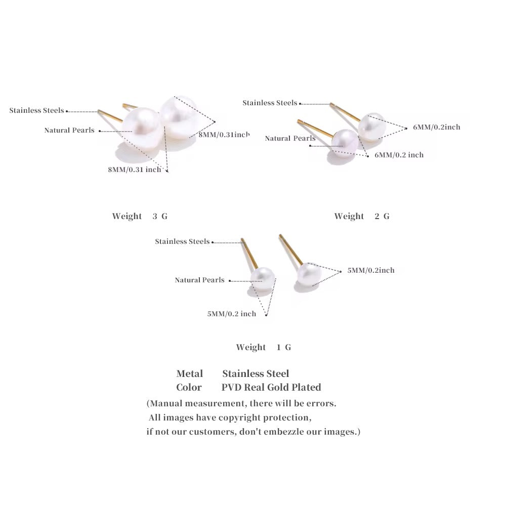 Pearl Studs 5mm