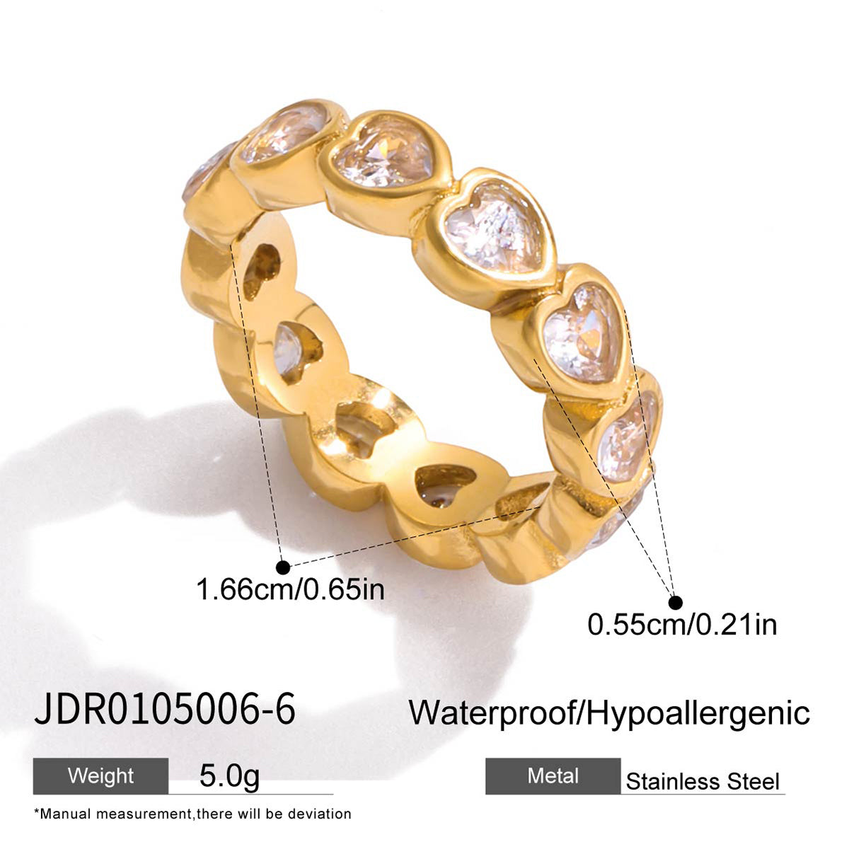 Fern Line band ring : 18k PVD plated ring