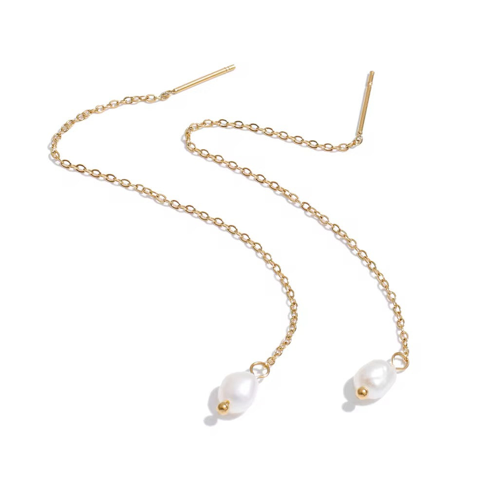 Sui dhaga - Fresh water Pearl with 18k Pvd real gold plating