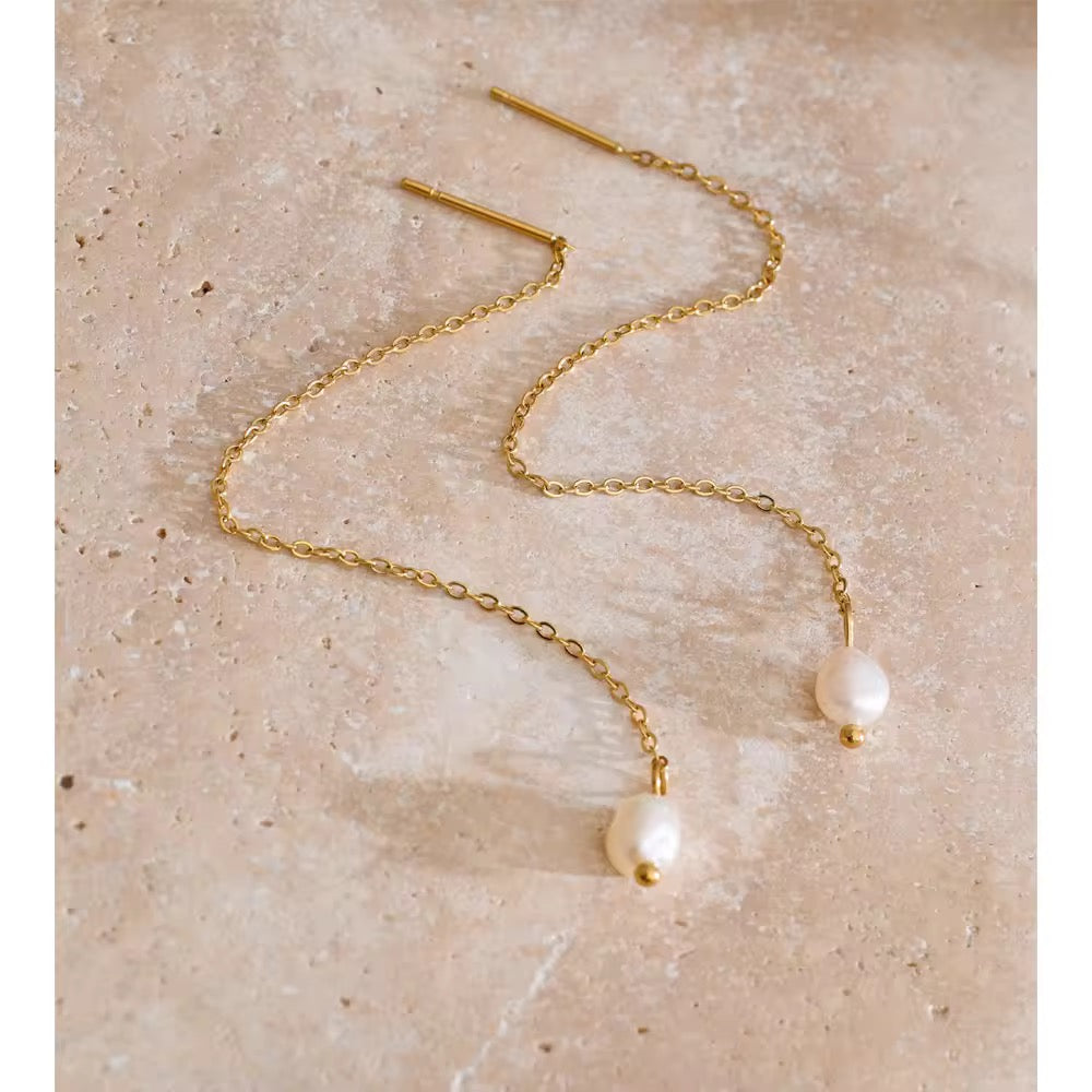 Sui dhaga - Fresh water Pearl with 18k Pvd real gold plating