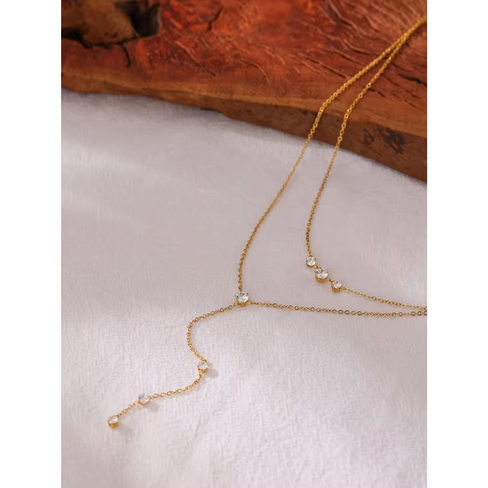 Honey Glow Necklace - Layered 18k gold
