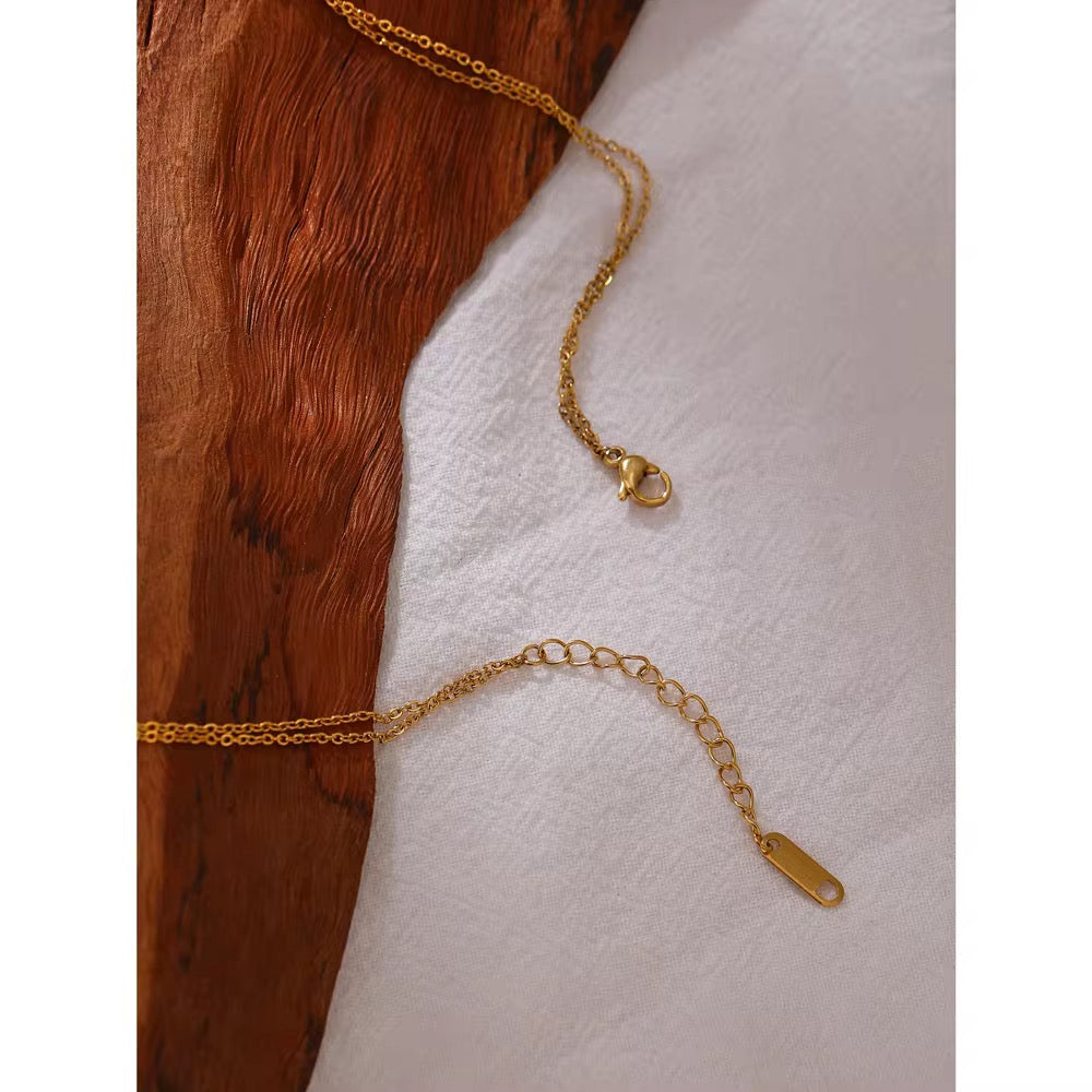 Honey Glow Necklace - Layered 18k gold