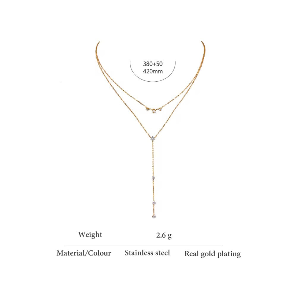 Honey Glow Necklace - Layered 18k gold