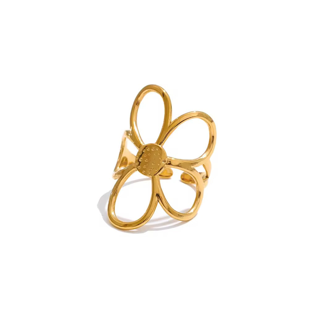 Petite Ray flower ring : Adjustable