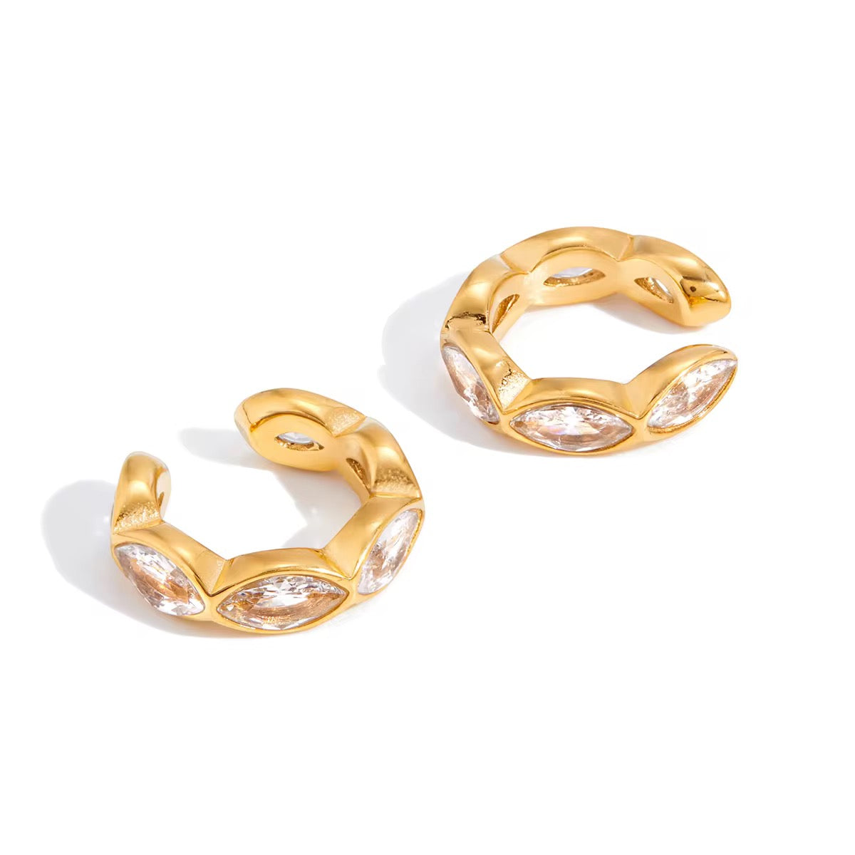 Mist earcuff : 18kt real gold pvd plated