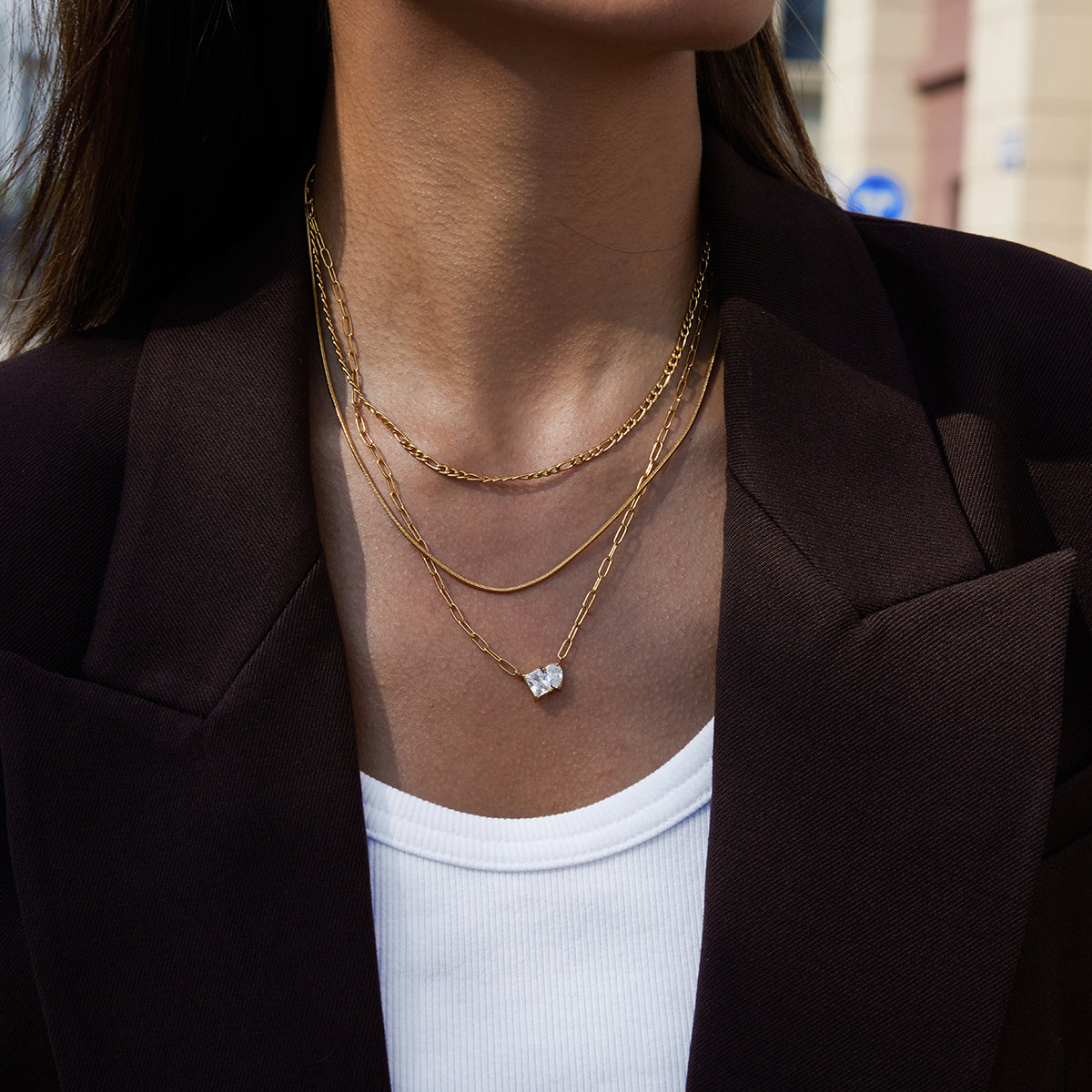 Moira Necklace :  18k PVD plated