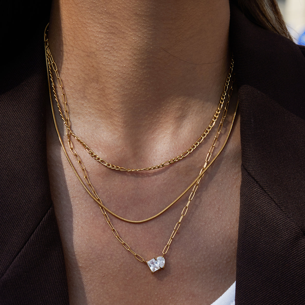 Moira Necklace :  18k PVD plated