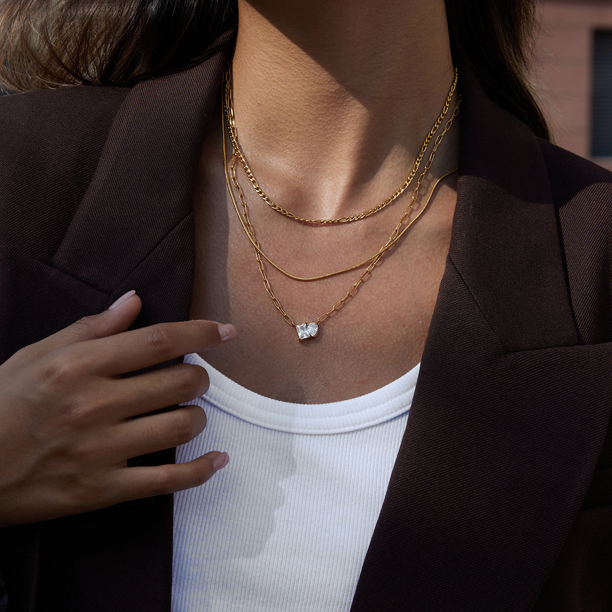 Moira Necklace :  18k PVD plated