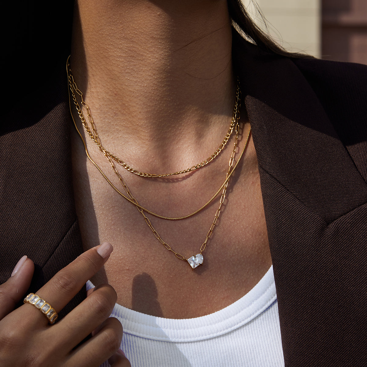 Moira Necklace :  18k PVD plated