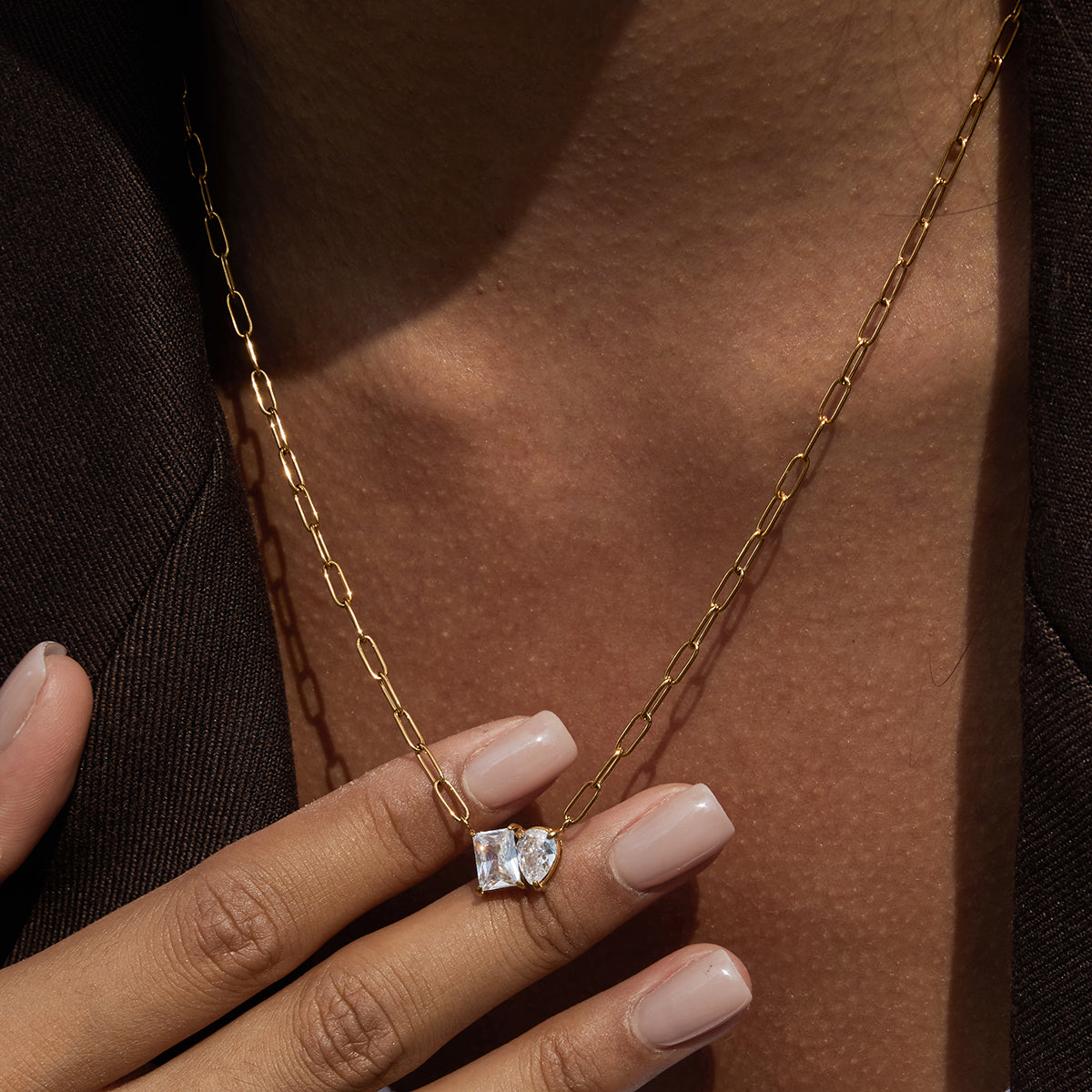 Moira Necklace :  18k PVD plated