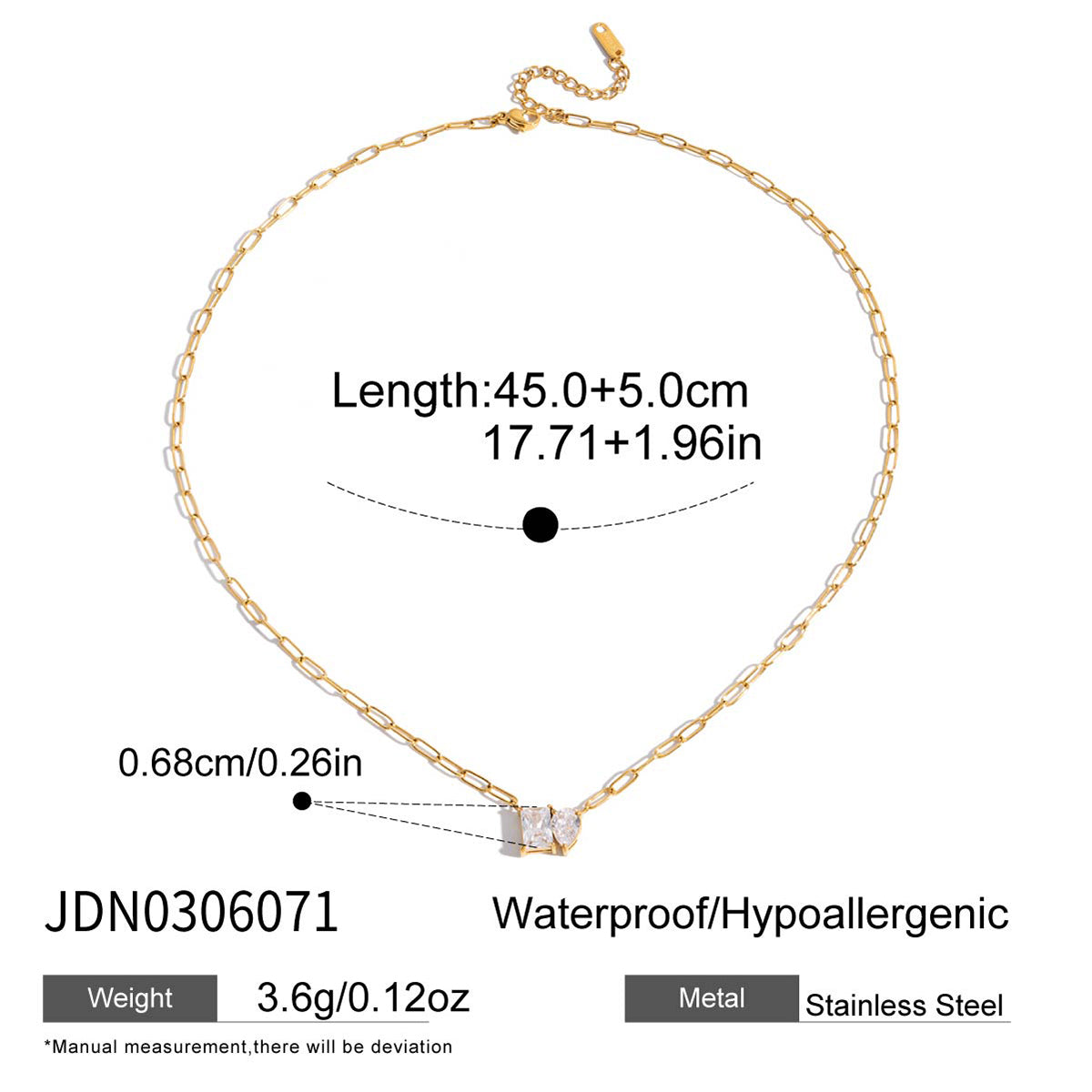 Moira Necklace :  18k PVD plated