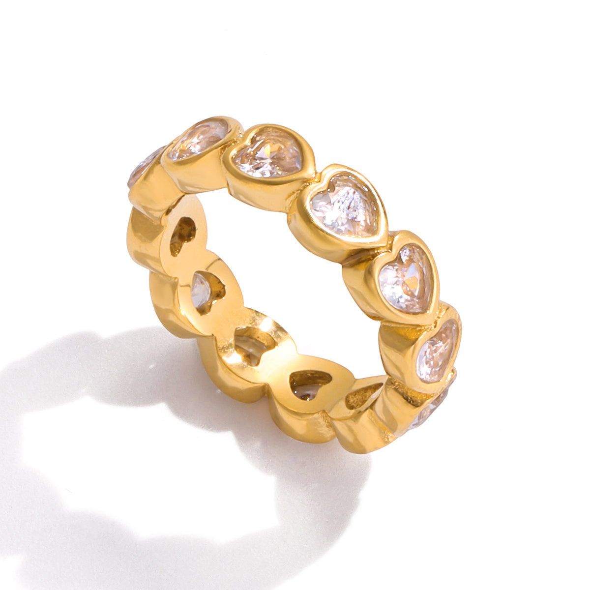 Fern Line band ring :  18k PVD plated ring