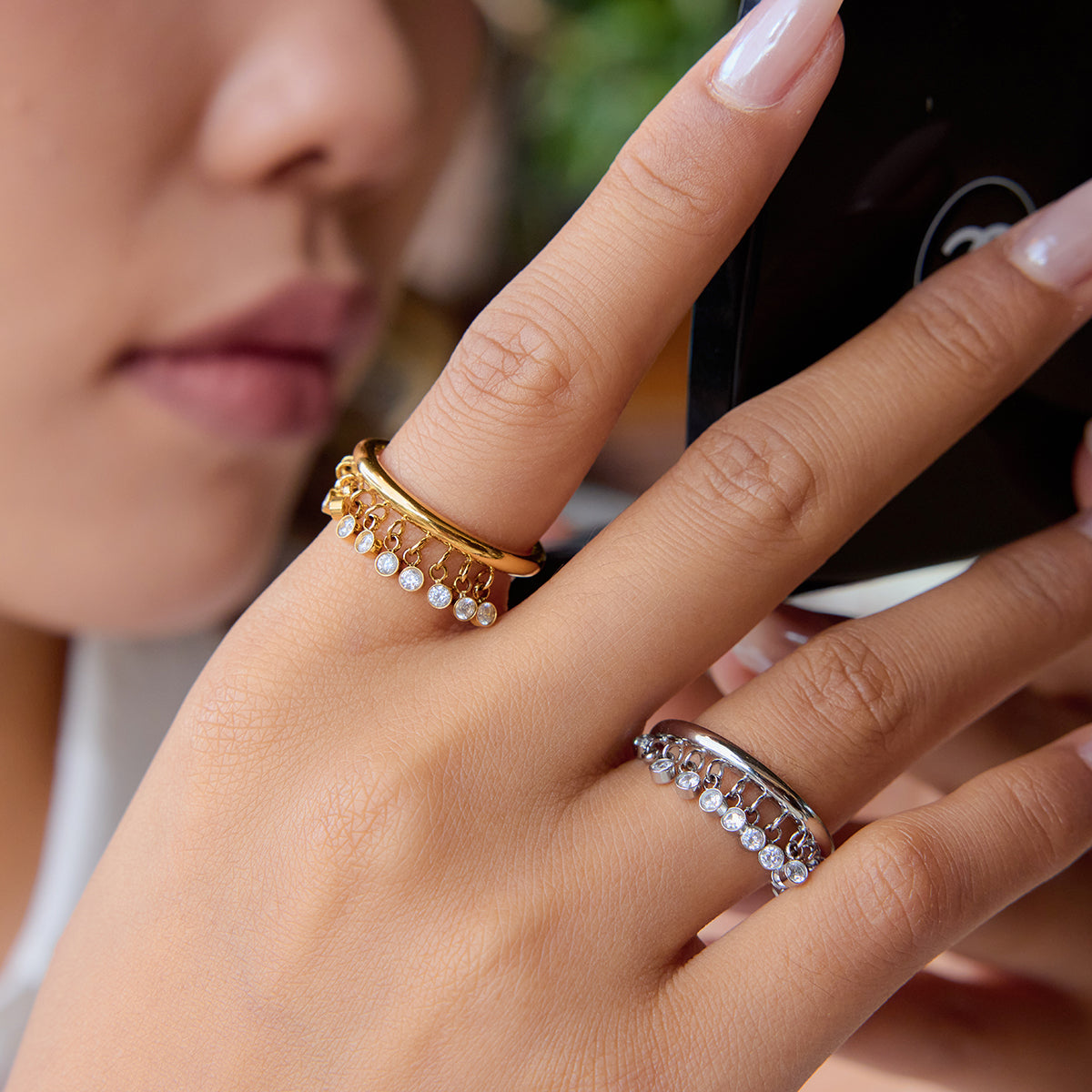 Sage Trace :  18k PVD plated ring