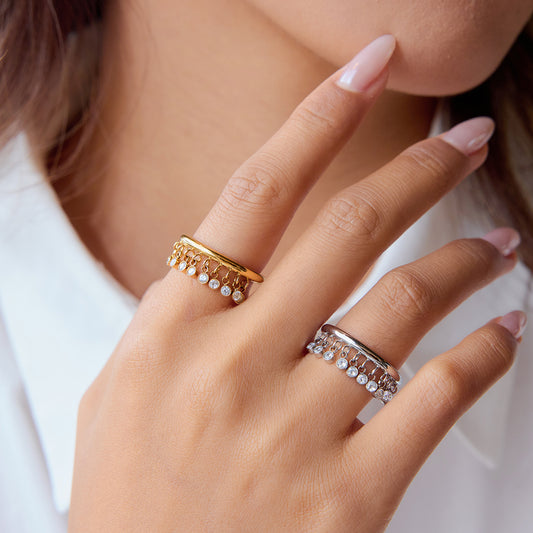 Sage Trace :  18k PVD plated ring