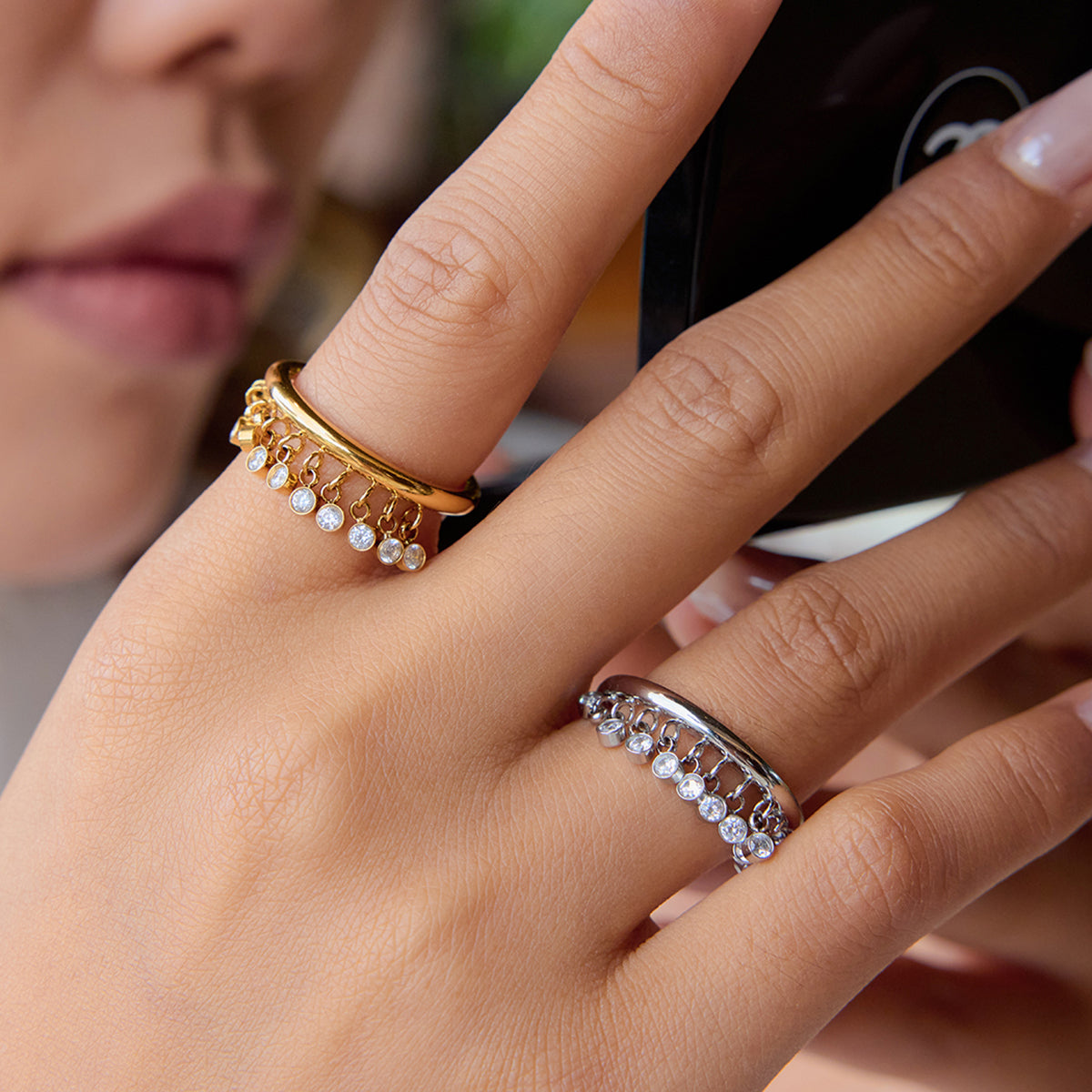 Sage Trace :  18k PVD plated ring