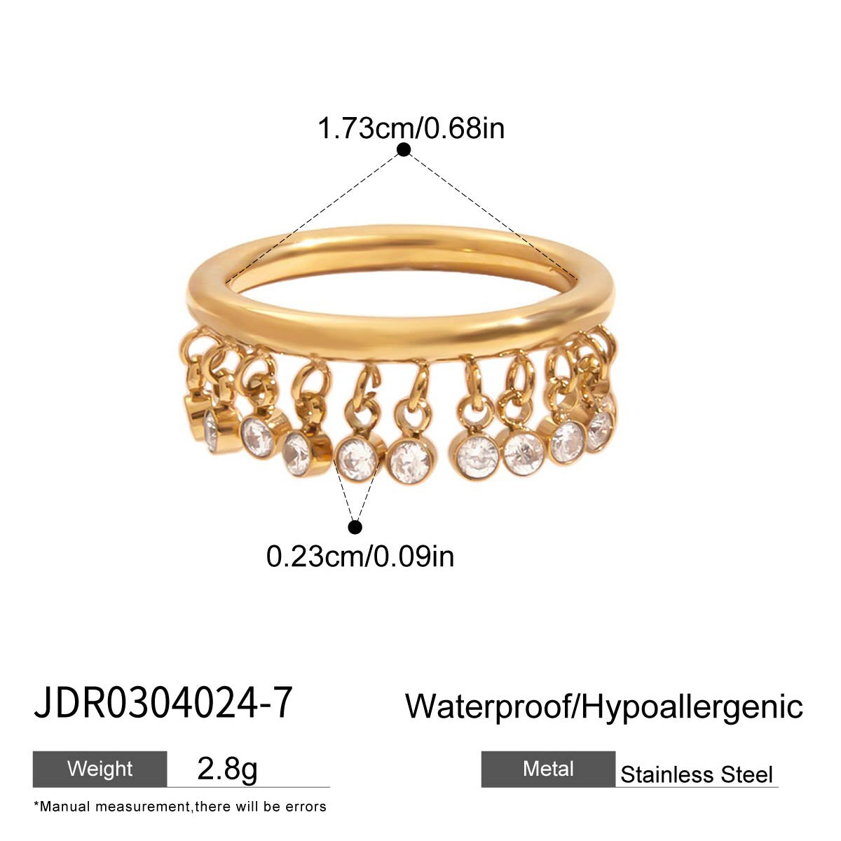 Sage Trace :  18k PVD plated ring
