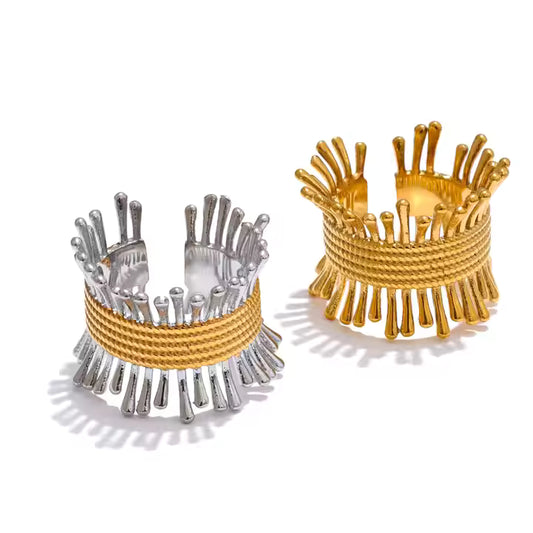 Jute ring - Silver