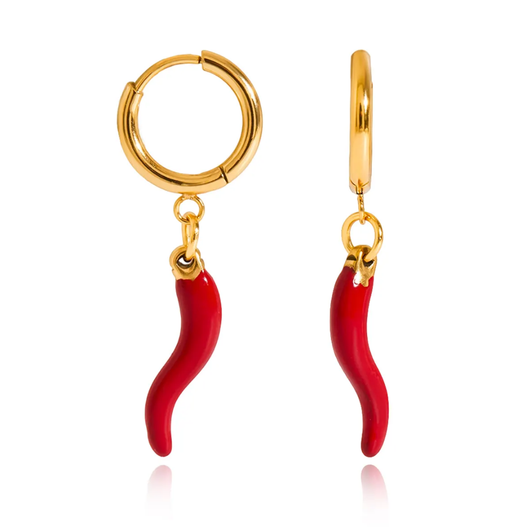 Mirchi hoop earrings - 18k gold plated